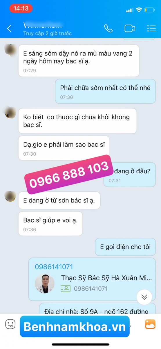 Phản hồi chữa bệnh lậu - BN Bắc Ninh- 1